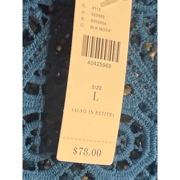 Anthropologie Deletta Croquet Teal Sleeveless Top NWT Size L - Picture 13 of 16